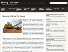 Tablet Screenshot of miningtaxcanada.com